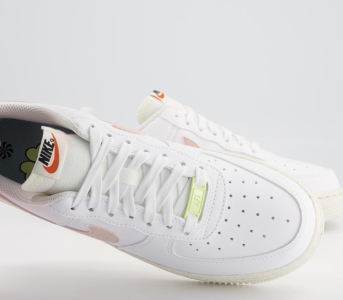 Nike Air Force 1 07 Trainers Nike Air Force 1 07 Trainers White Pink Oxford Boarder Blue