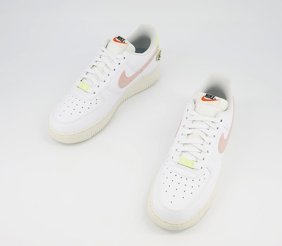 Nike Air Force 1 07 Trainers Nike Air Force 1 07 Trainers White Pink Oxford Boarder Blue