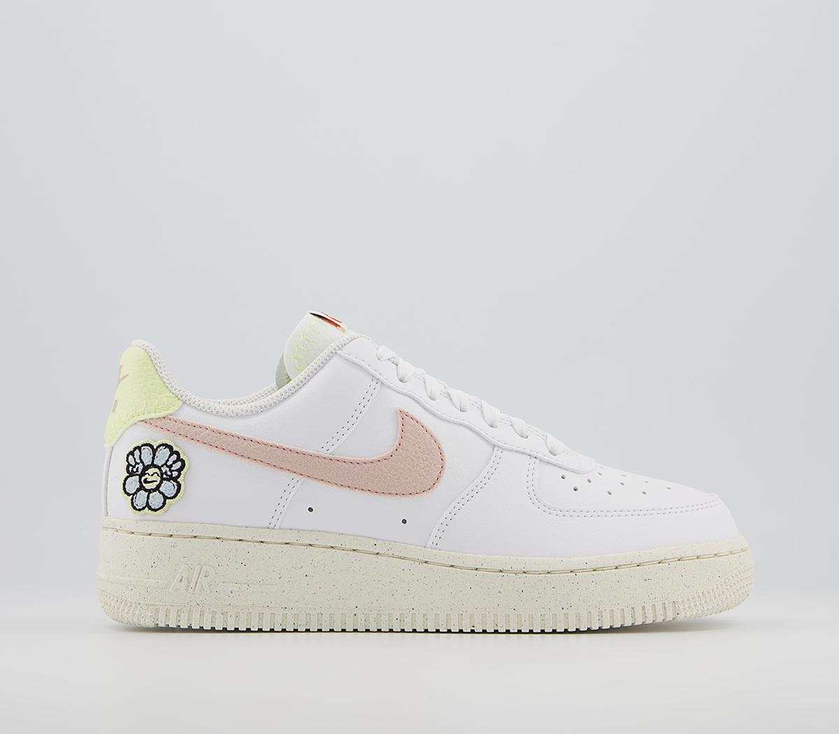 NikeAir Force 1 07 TrainersWhite Pink Oxford Boarder Blue