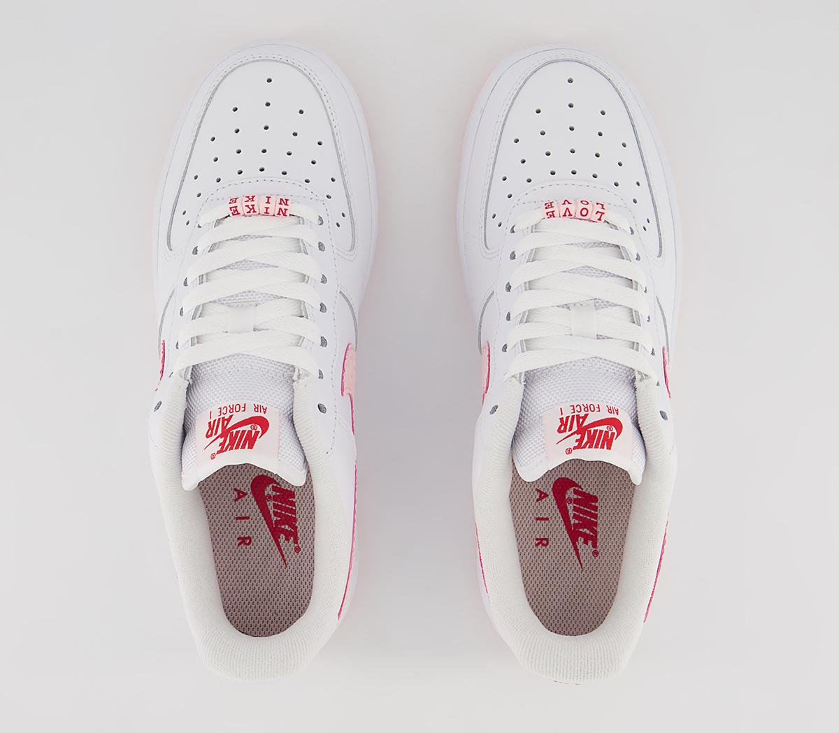 Nike Air Force 1 07 Trainers White Atmosphere University Red Sail ...