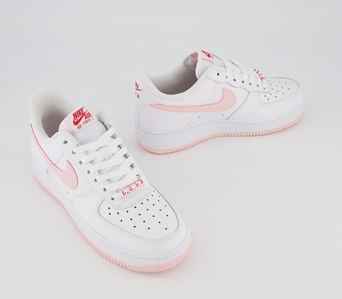 Nike Air Force 1 07 Trainers White Atmosphere University Red Sail ...