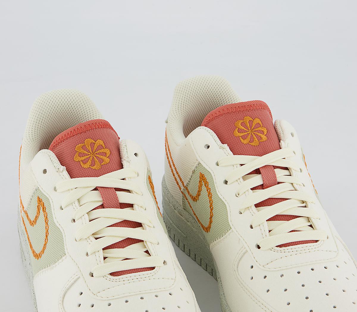 Nike Air Force 1 07 Trainers Nike Air Force 1 07 Trainers Coconut Milk Light Curry Olve Aura