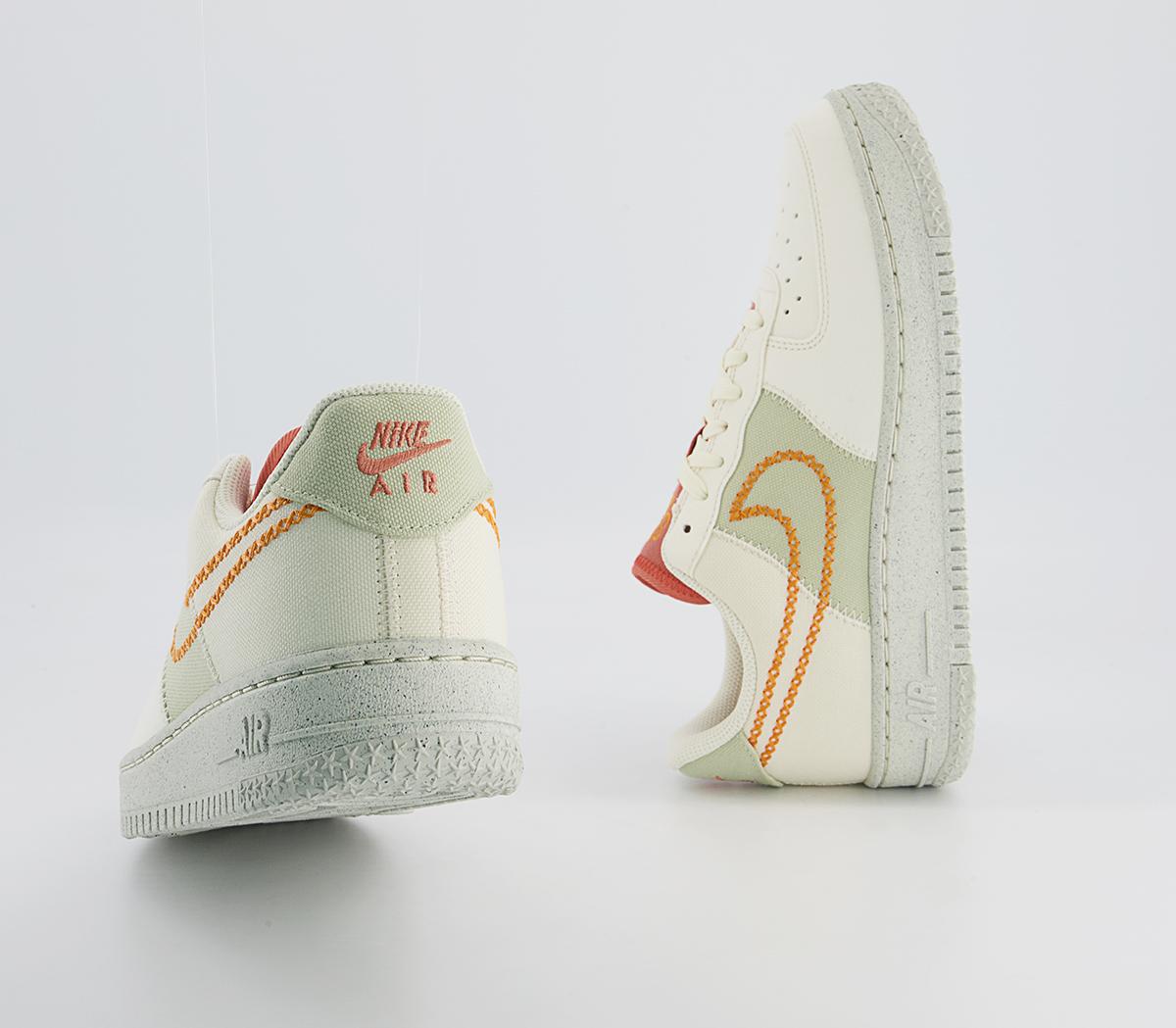 Nike Air Force 1 07 Trainers Nike Air Force 1 07 Trainers Coconut Milk Light Curry Olve Aura