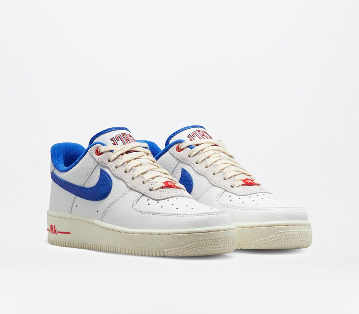 Nike Air Force 1 07 Trainers Summit White Hyper Royal Picante Red ...