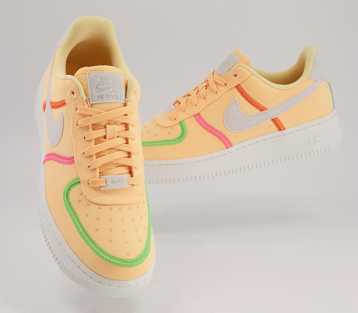 Nike Air Force 07 Trainers Melon Summit White Green Pink Blast