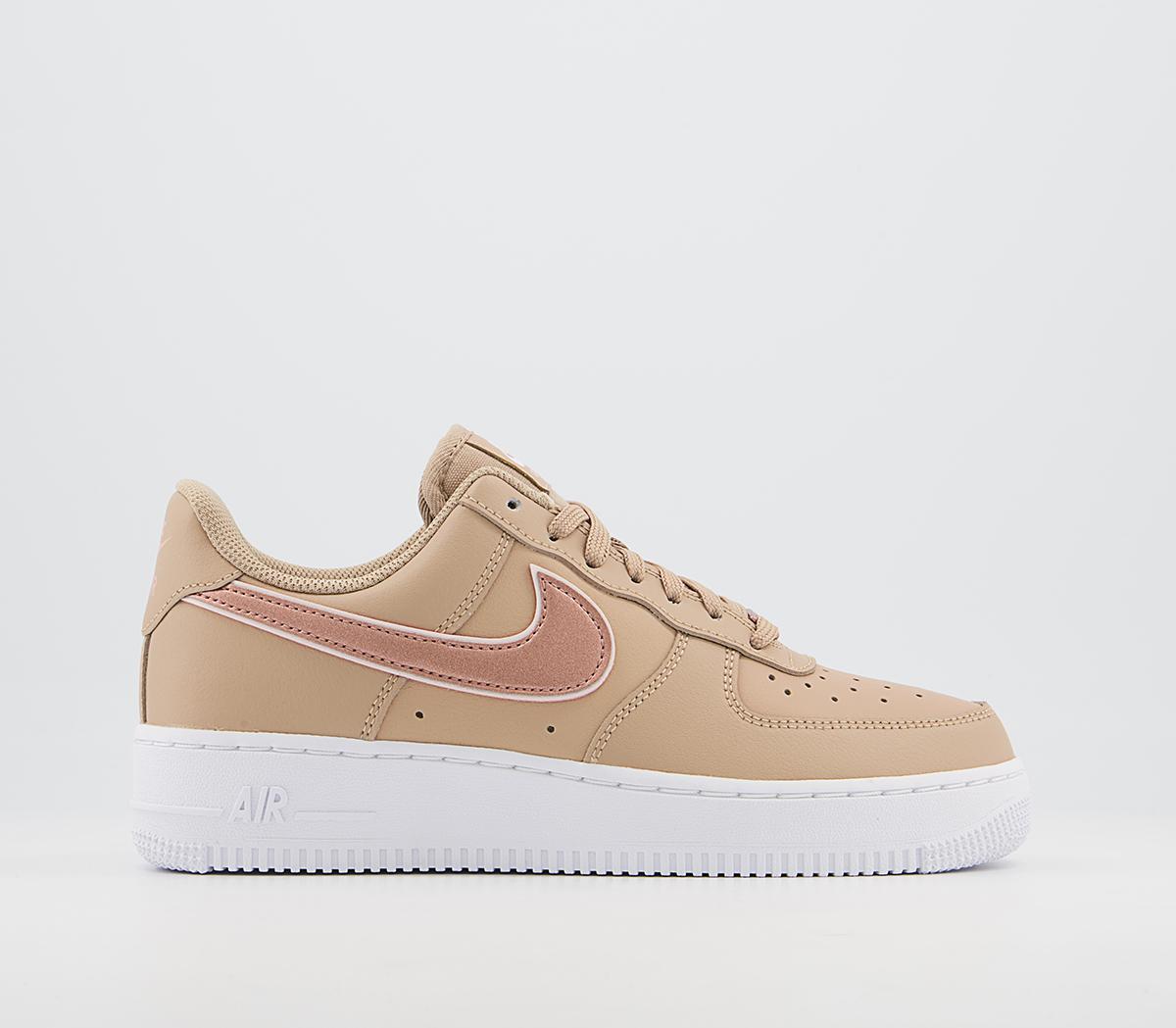 pink and gold nike air force 1