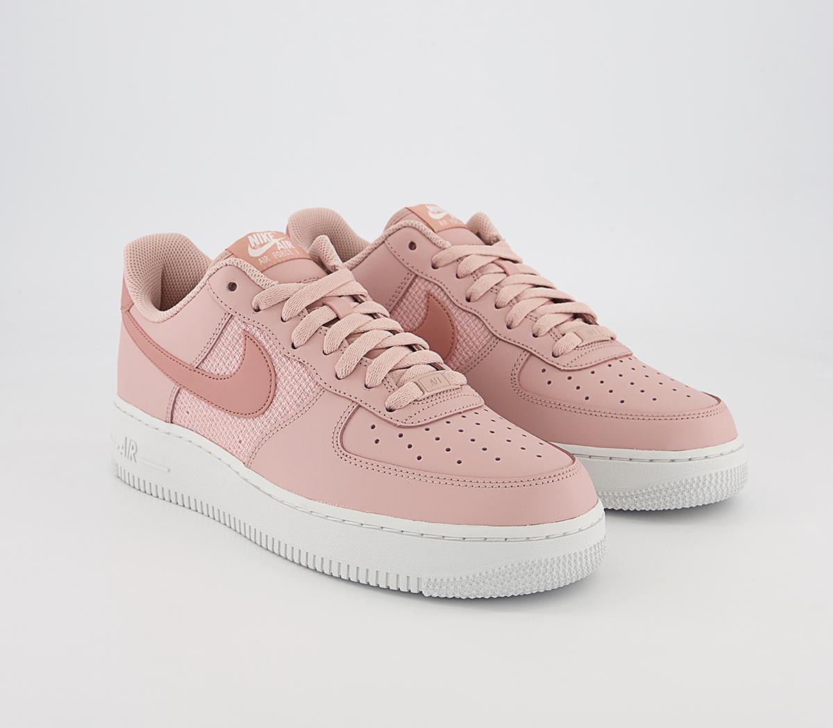 Nike Air Force 1 07 Trainers Nike Air Force 1 07 Trainers Pink Oxford Rose Whisper Summit White