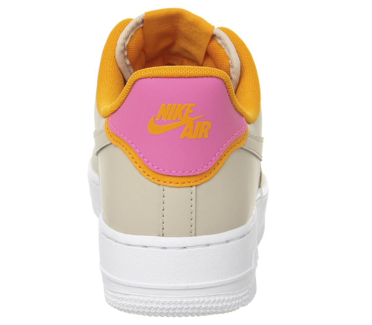 NikeAir Force 1 07Desert Ore Laser Fuchsia Orange Peel