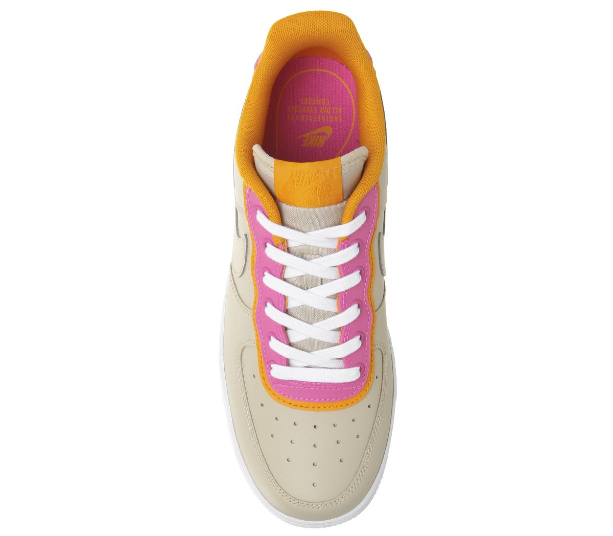 NikeAir Force 1 07Desert Ore Laser Fuchsia Orange Peel