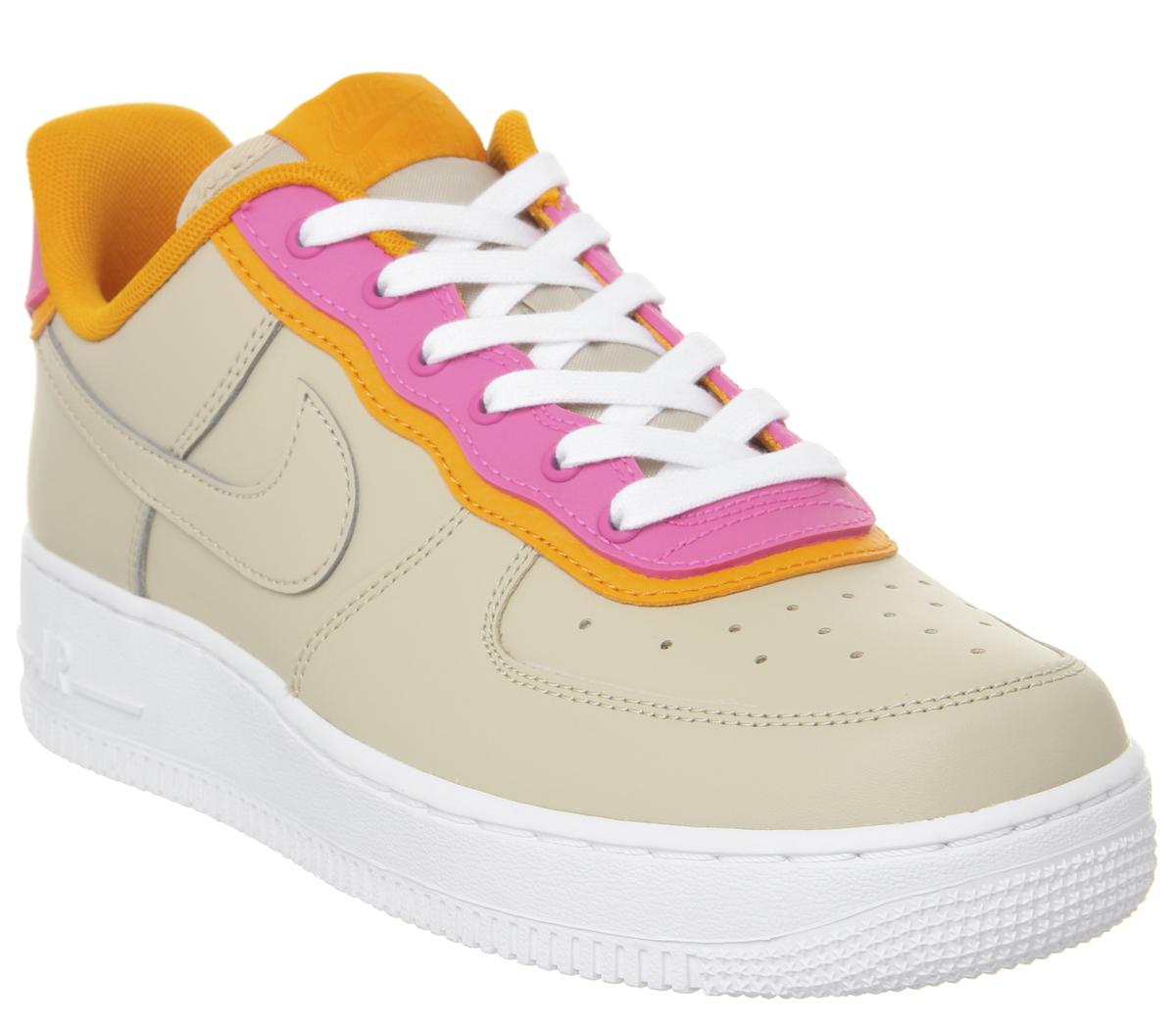 Nike Air Force 1 07 Desert Ore Laser Fuchsia Orange Peel