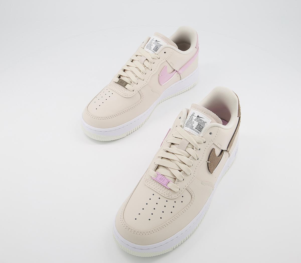 Nike Air Force 1 07 Trainers Light Orewood Artic Pink - Women's Trainers