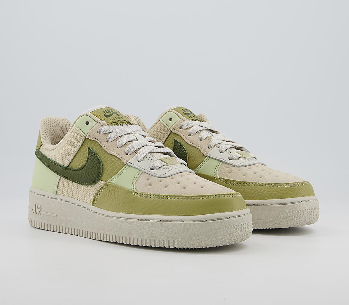 NikeAir Force 1 07 TrainersLight Bone Rough Green Olive Aura Coriander Cream