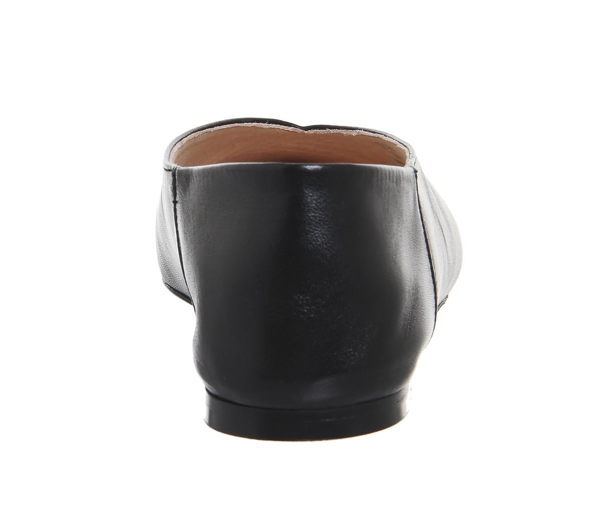 OFFICEPapaya Pointed FlatsBlack Leather