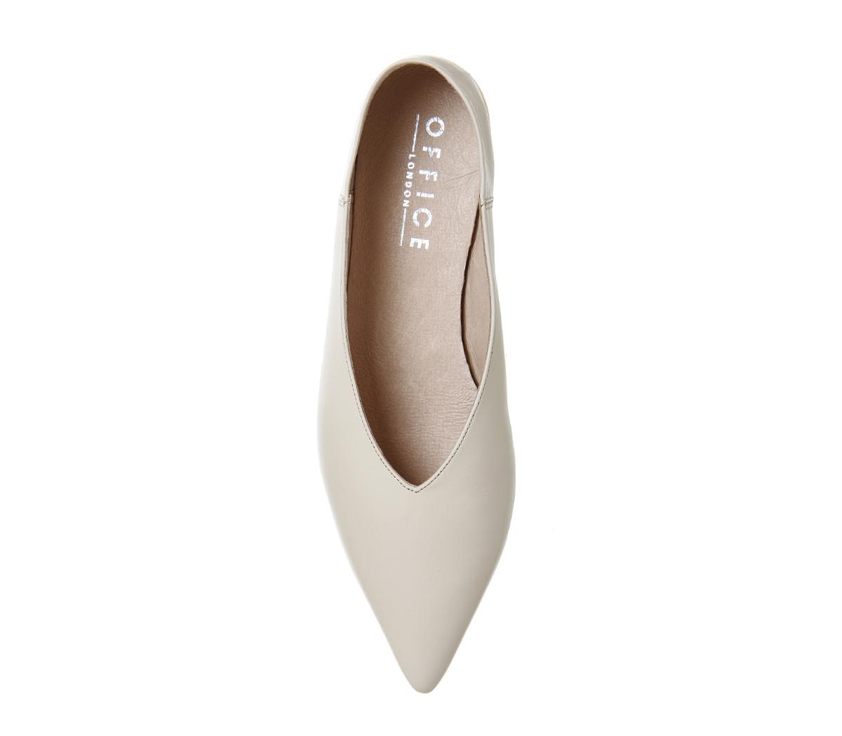 OFFICEPapaya Pointed FlatsOff White Leather