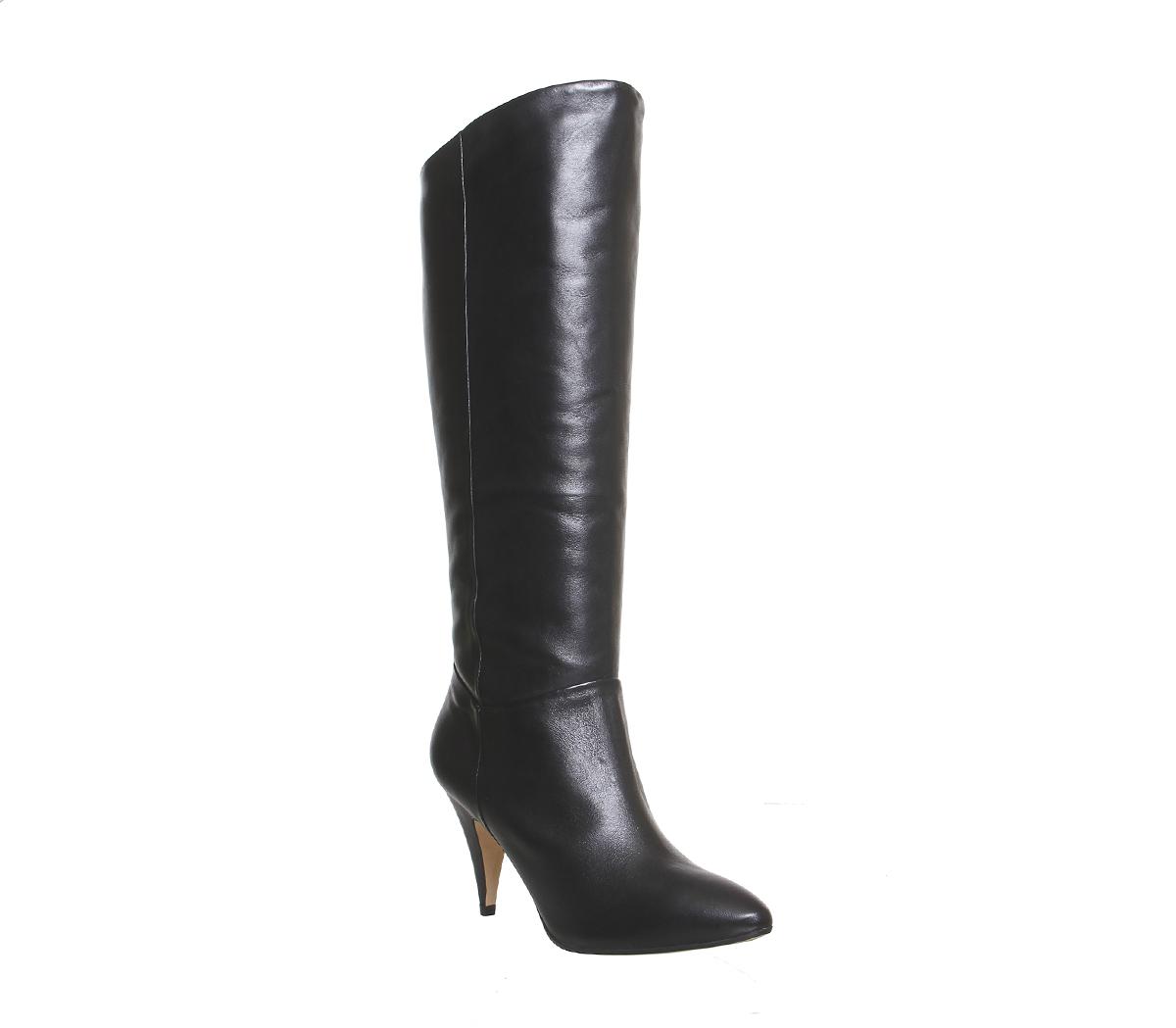 OFFICEKiss Slouch Knee BootsBlack Leather