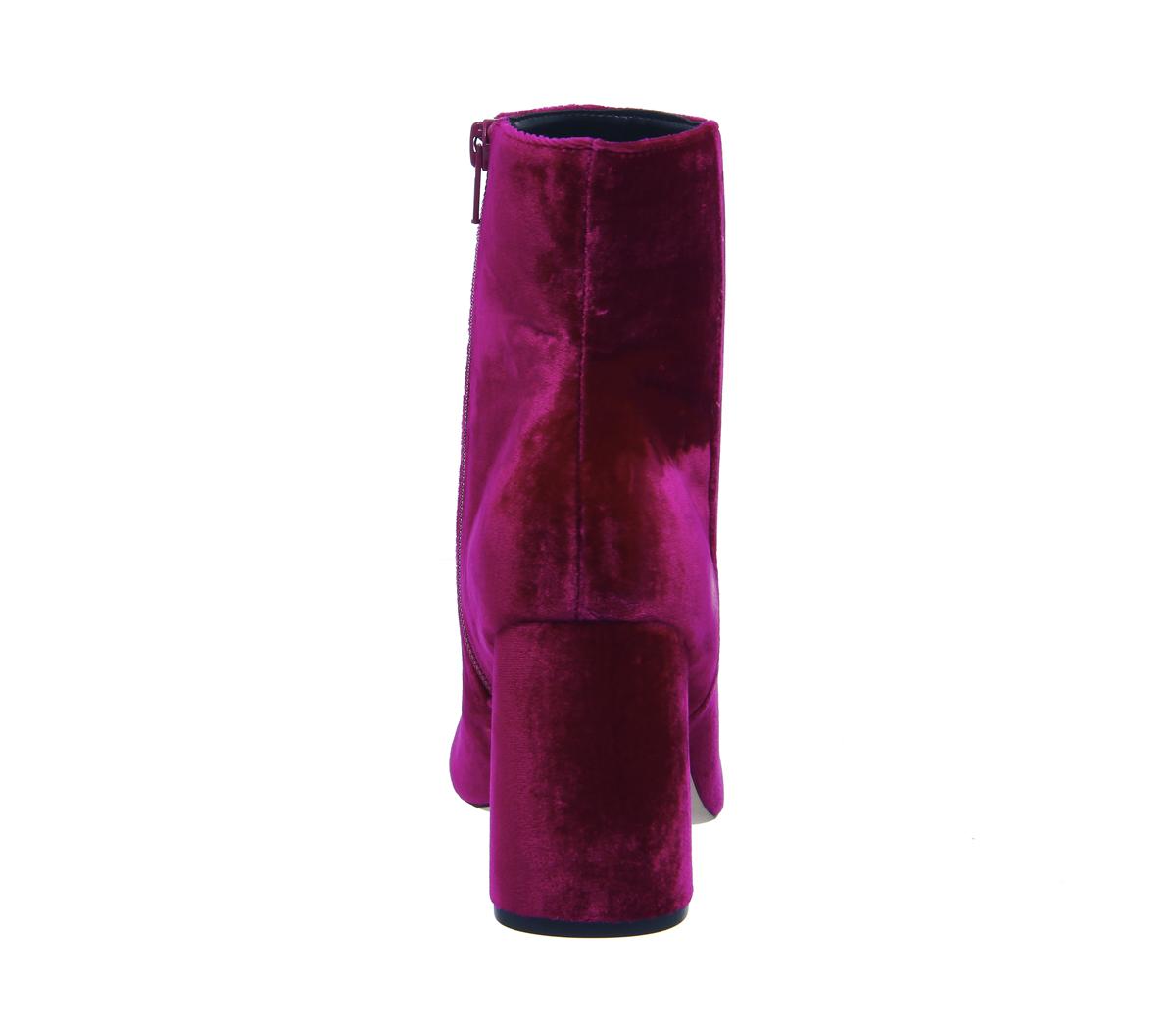 OFFICELiterally High Cut BootsPink Velvet