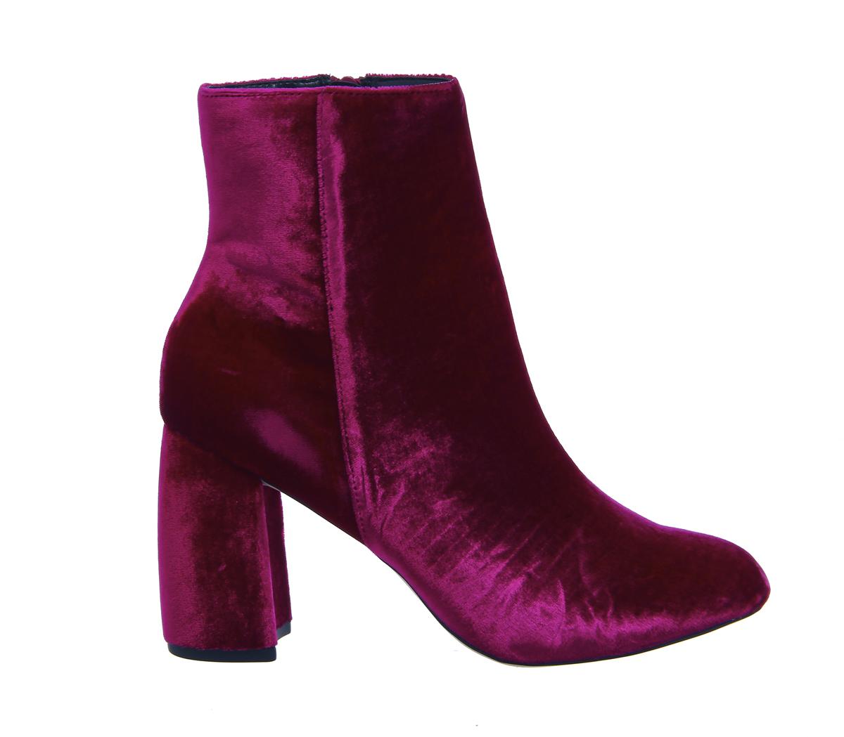 OFFICELiterally High Cut Boots OFFICELiterally High Cut BootsPink Velvet