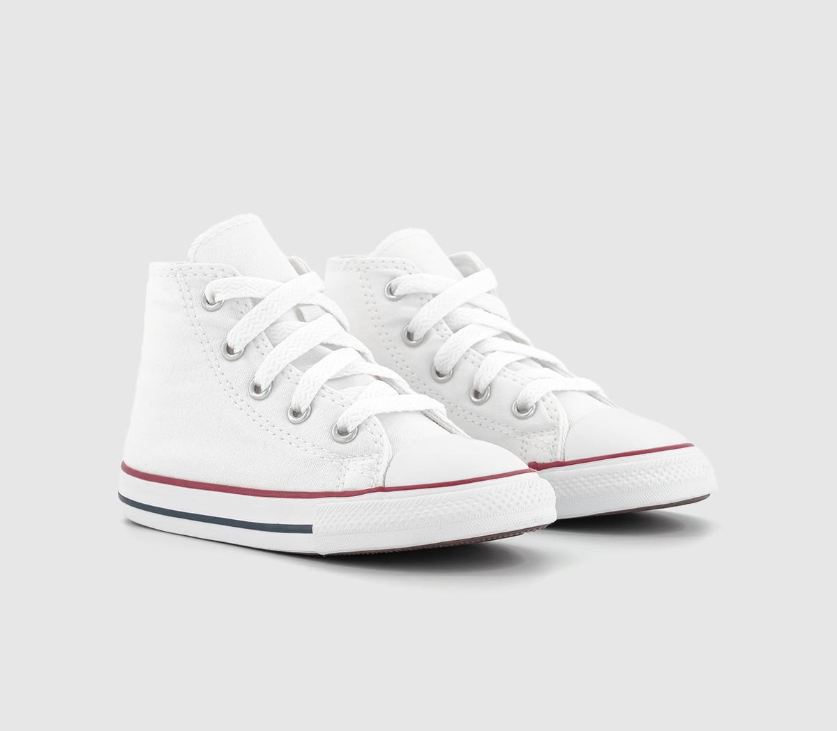 Converse Kids White Small Star High Canvas Optical Exclusive Trainers, 4 Infant