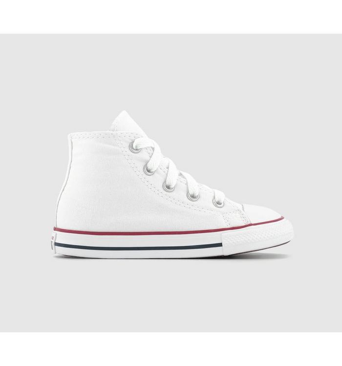 converse all star hi canvas infant trainers optical white