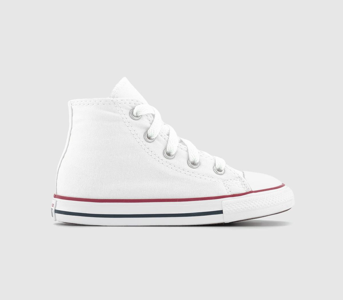 Kids White Small Star High Canvas Optical Exclusive Trainers