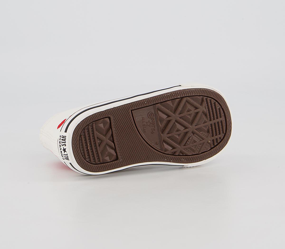 Converse Small Star Hi Canvas Trainers Converse Small Star Hi Canvas Trainers Vintage White University Red Black Heart
