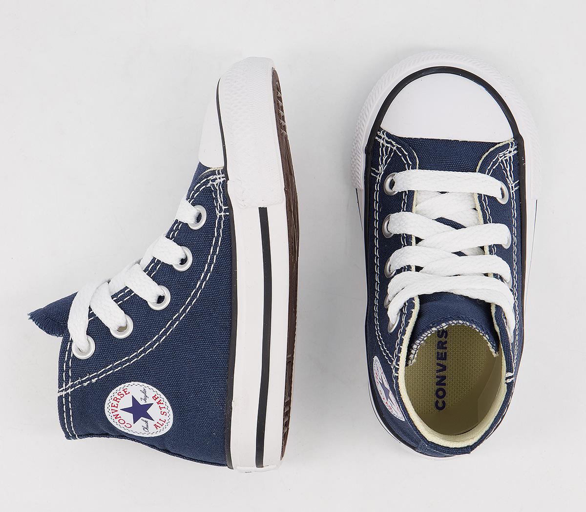 Converse All Star Hi Canvas Infant Trainers Converse All Star Hi Canvas Infant Trainers Navy Canvas