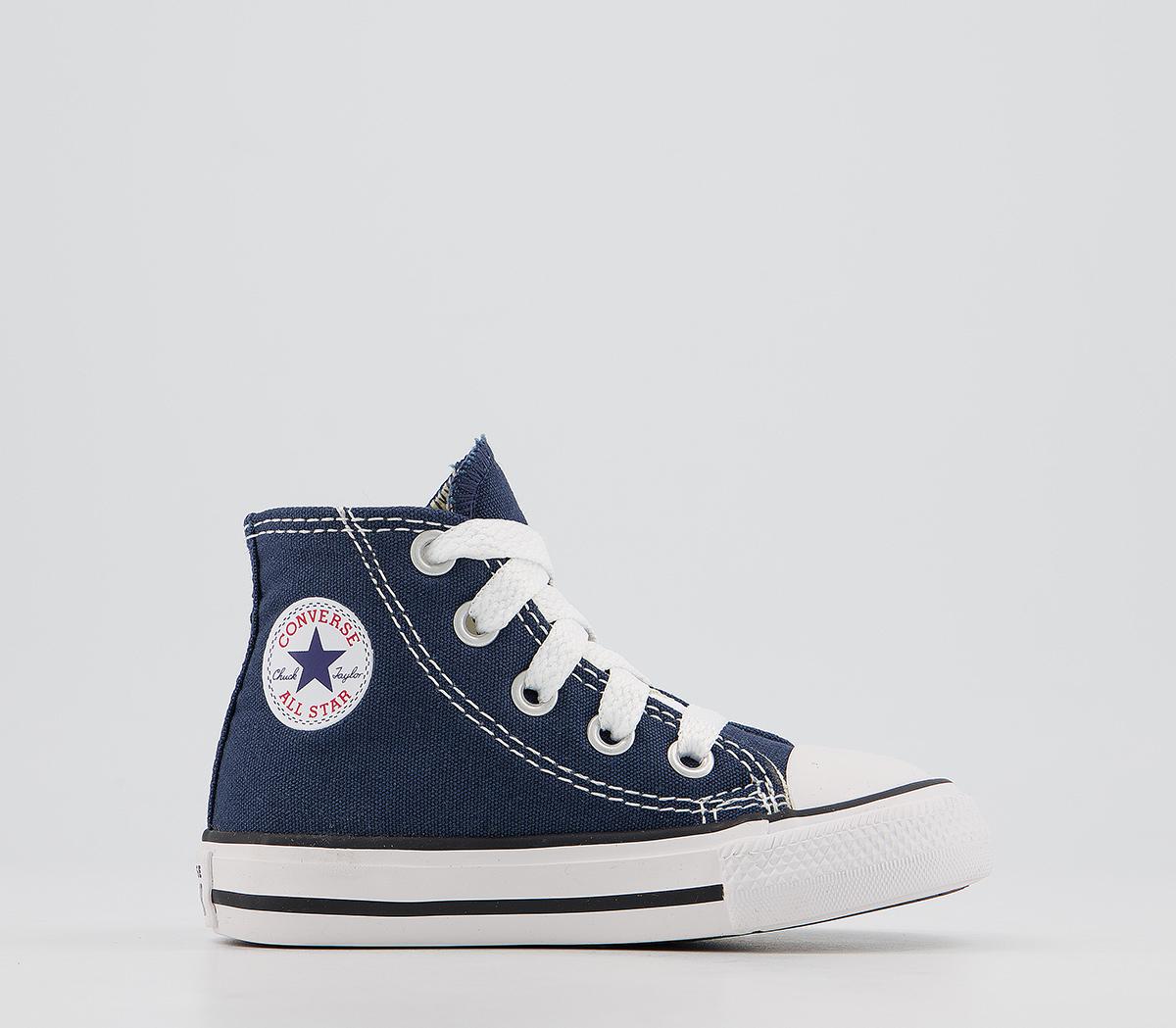 Kids Converse Baby Boys Small Star Hi Canvas Kids In Navy Blue And White