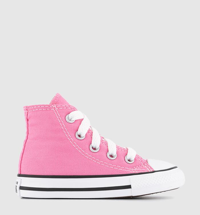 Converse All Star Hi Infant Canvas Trainers Pink Canvas