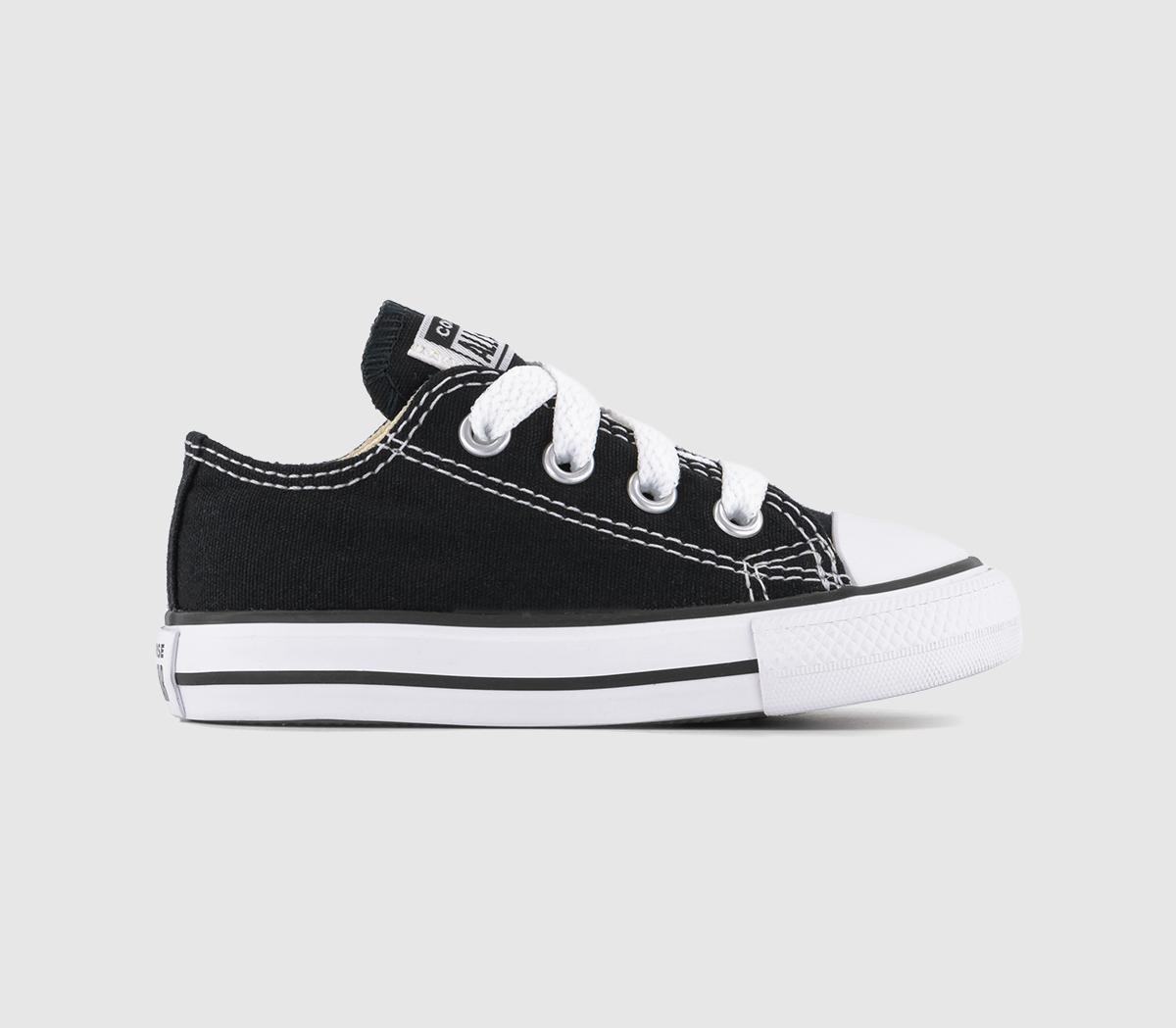All Star Low Infant Trainers Black White