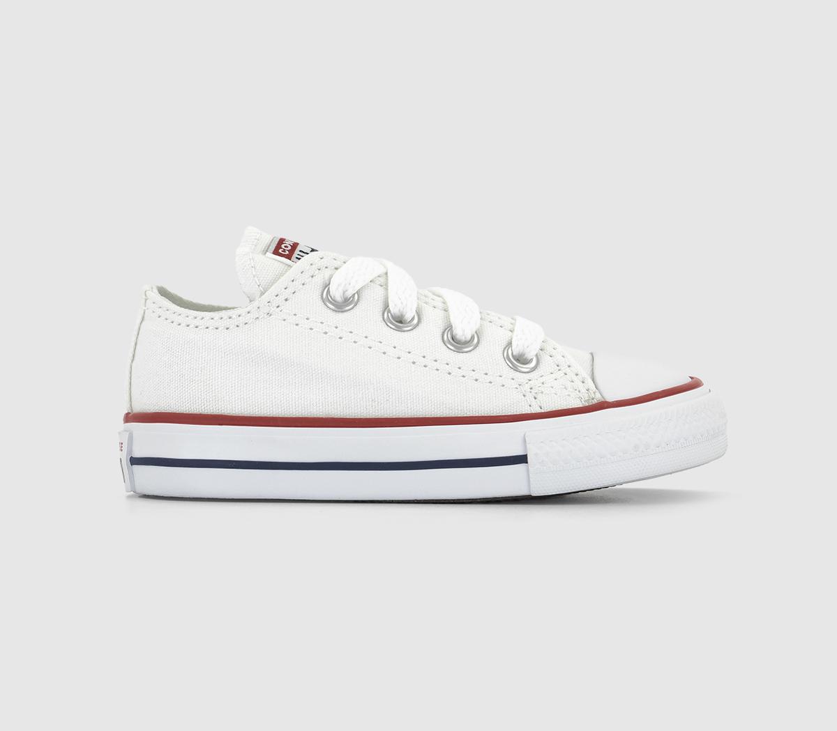 Kids White All Star Low Shoes, 3 Infant-10 Youth