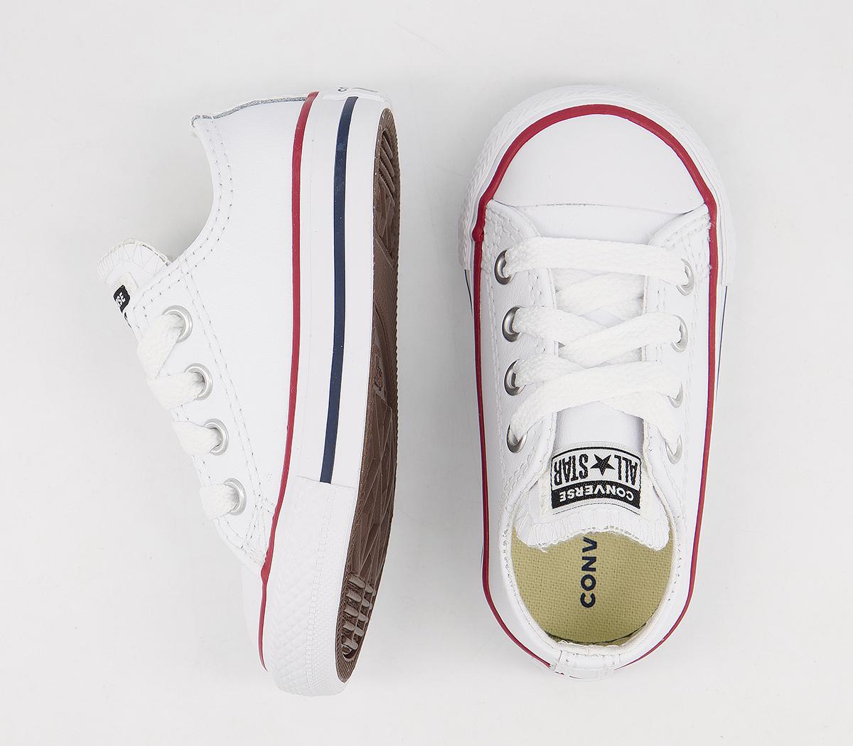 Converse All Star Low Infant Trainers Converse All Star Low Infant Trainers Optical White Leather