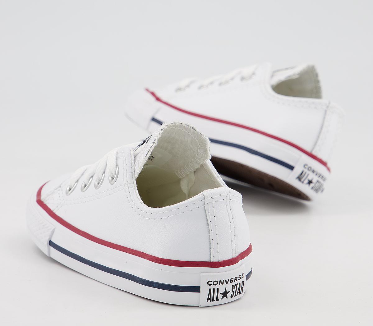 Converse All Star Low Infant Trainers Converse All Star Low Infant Trainers Optical White Leather
