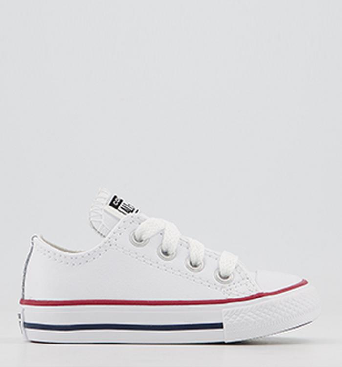Converse All Star Low Infant Trainers Optical White Leather