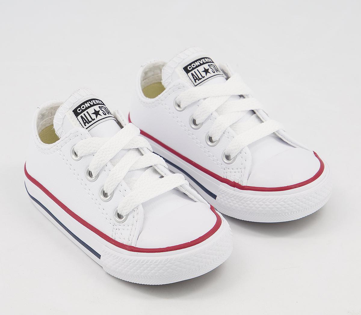 Converse All Star Low Infant Trainers Converse All Star Low Infant Trainers Optical White Leather