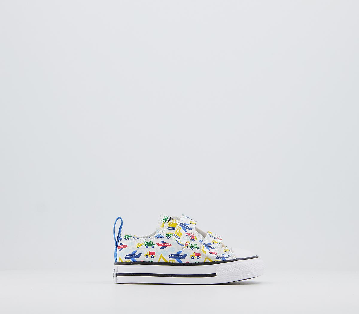 Converse all star clearance 2vlace trainers white dinosaur