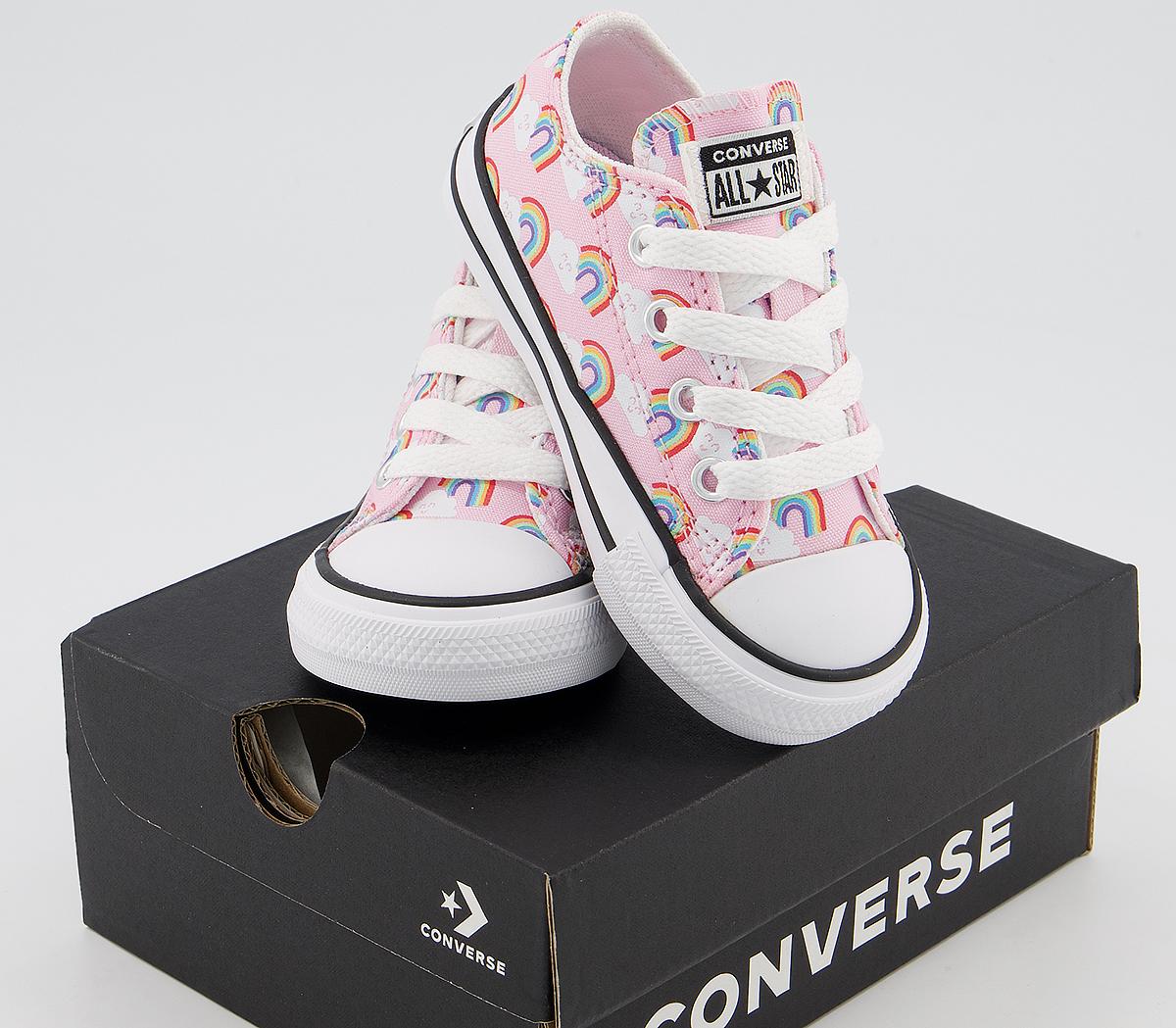 ConverseAll Star Low Infant TrainersCherry Blossom Multi White Rainbow
