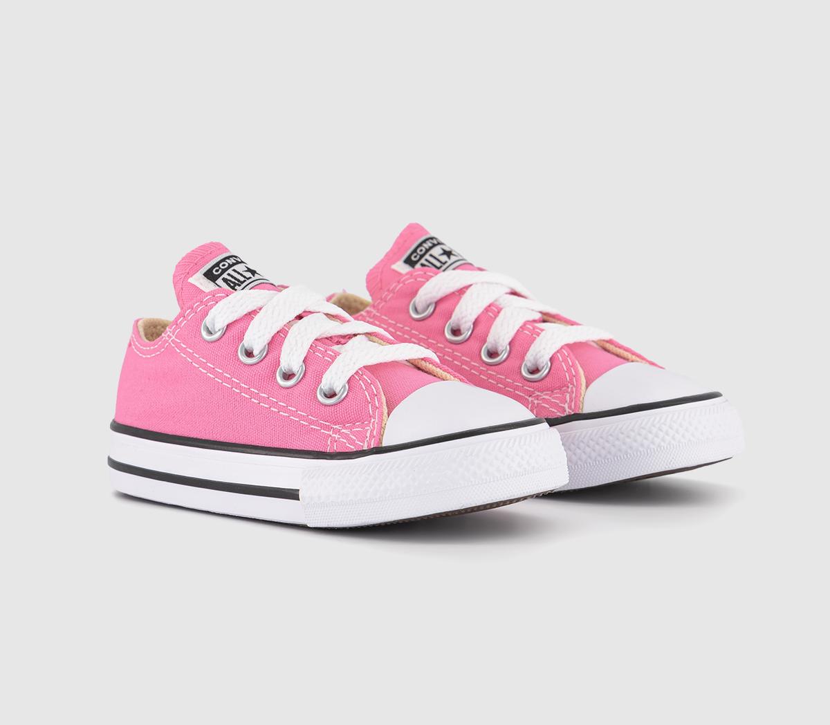 Converse Kids Allstar Low Infant Trainers Pink Canvas, 3infant