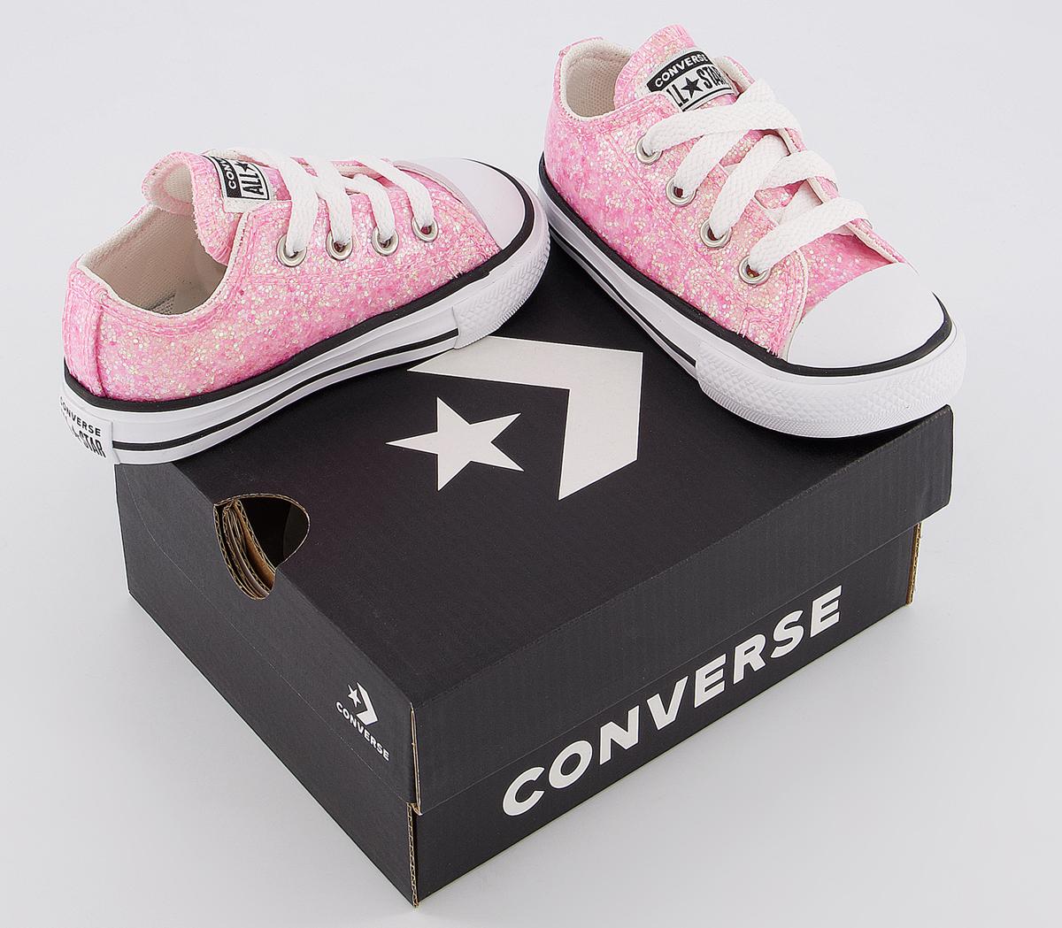 Converse Allstar Low Infant Trainers Pink Glitter Exclusive - Unisex