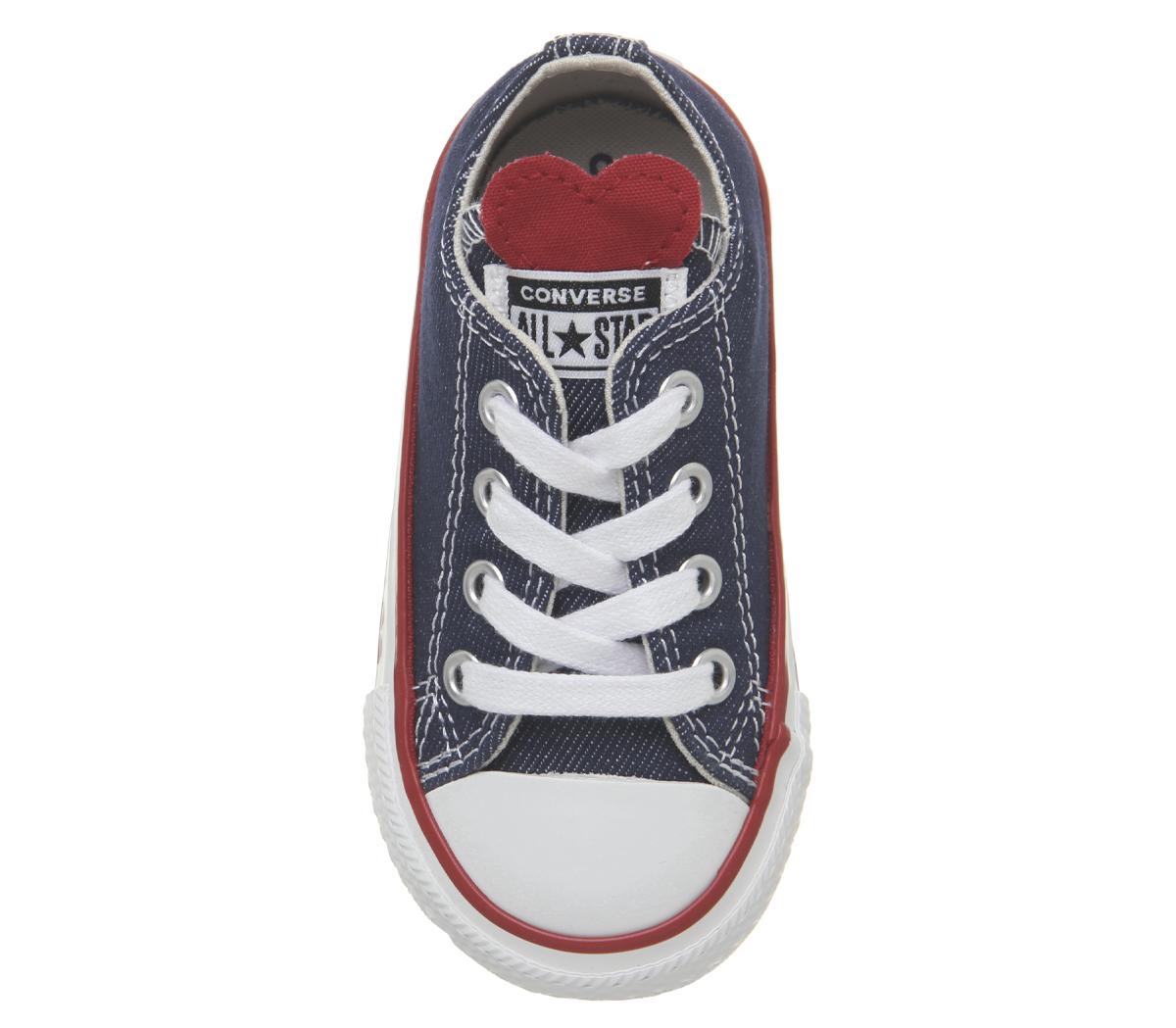 ConverseAllstar Low InfantDenim Emamel Red Heart
