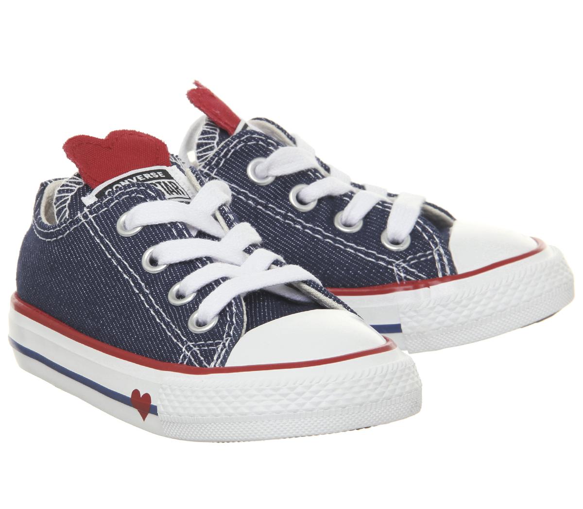 ConverseAllstar Low InfantDenim Emamel Red Heart