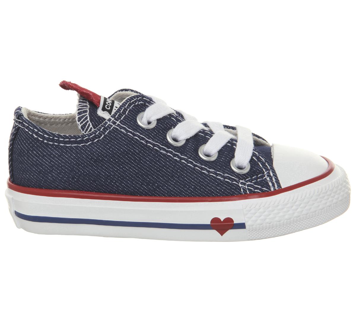 ConverseAllstar Low InfantDenim Emamel Red Heart