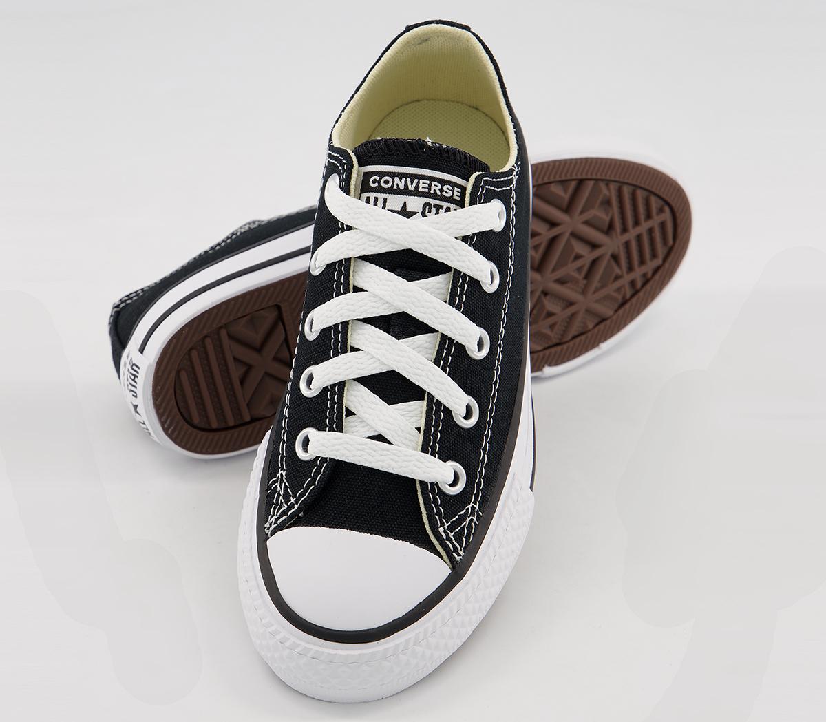 Converse All Star Low Kids Trainers Black White - Unisex