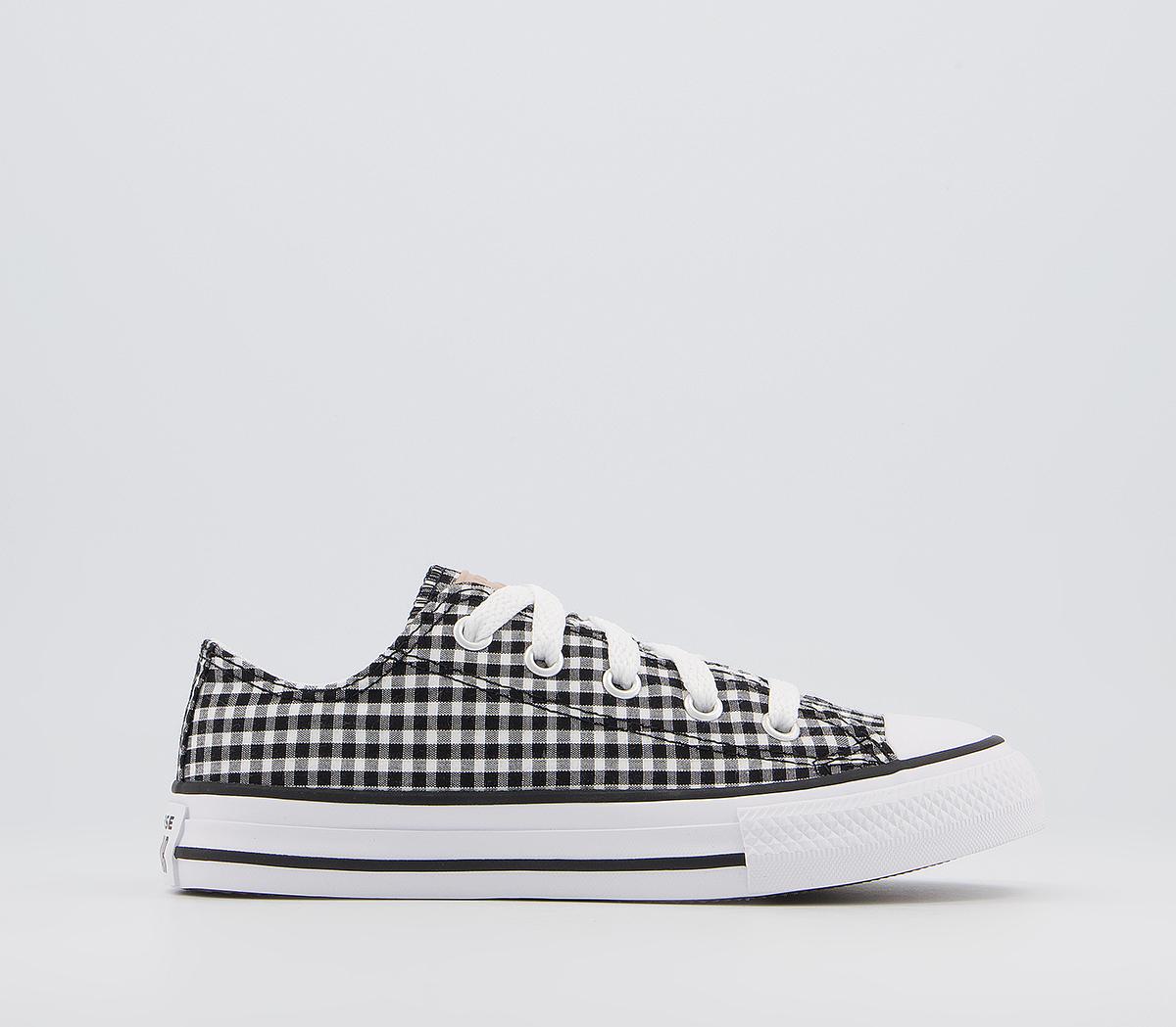 ConverseAll Star Low Youth TrainersBlack White Black Gingham