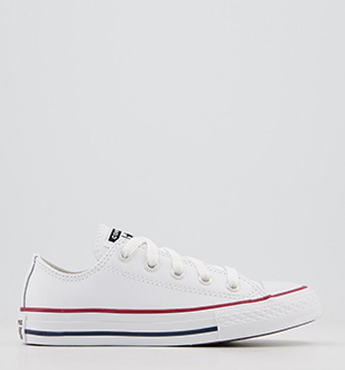 Converse All Star Low Youth Trainers Optical White Leather