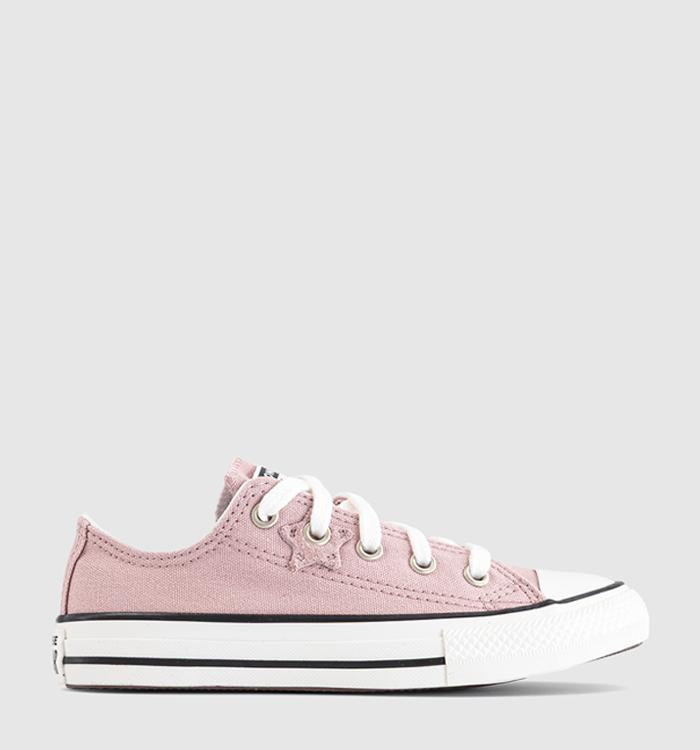 Converse All Star Low Youth Trainers Petal Pit White Black