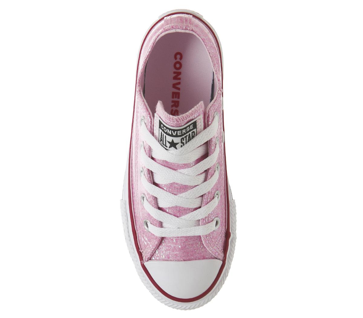 ConverseAll Star Low YouthPink Foam Glitter White