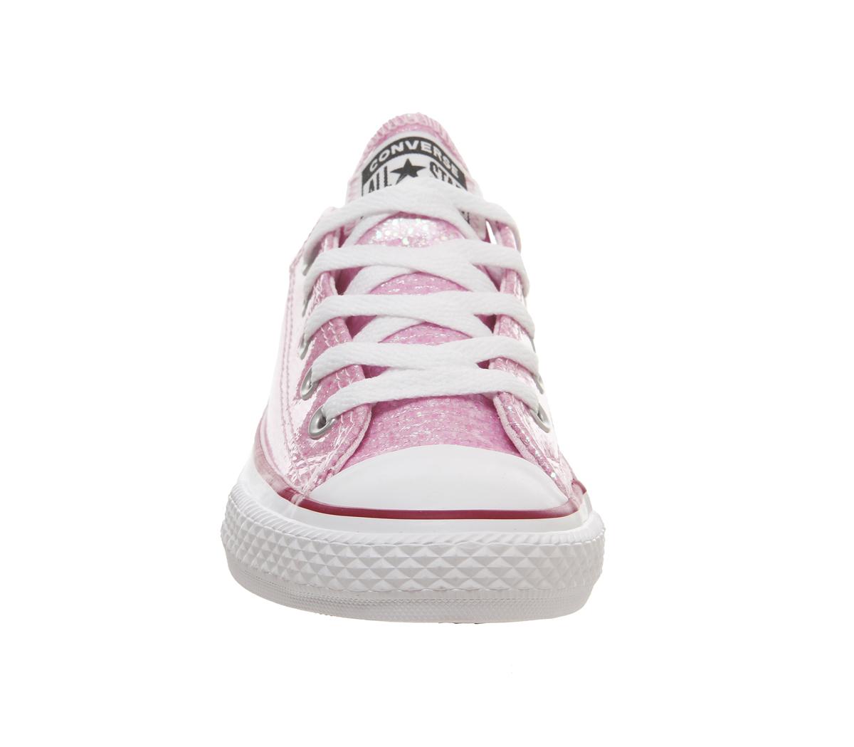 ConverseAll Star Low YouthPink Foam Glitter White