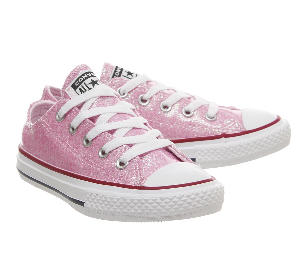 ConverseAll Star Low YouthPink Foam Glitter White
