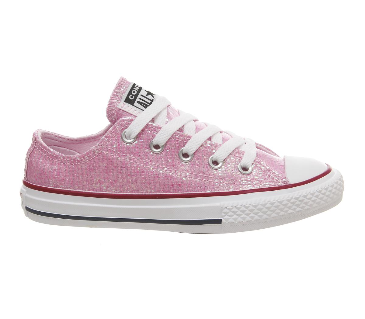 ConverseAll Star Low YouthPink Foam Glitter White