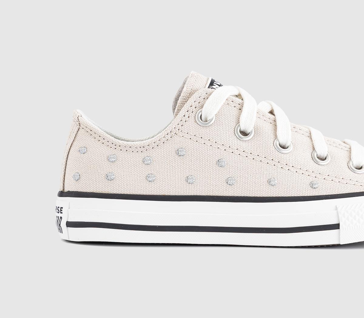 ConverseAll Star Low Youth TrainersClassic Ecru Vintage White Stud